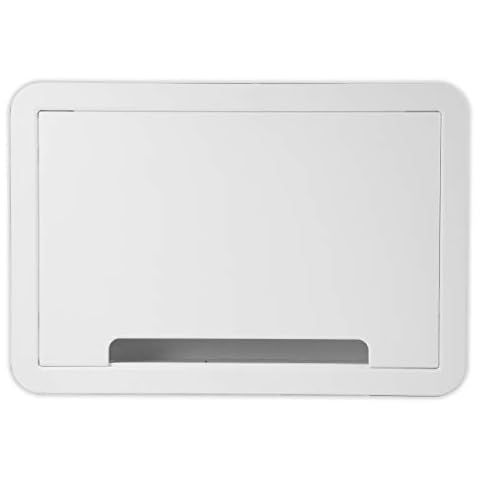 Legrand - OnQ Cable Management, In-Wall Media Box, Dual Purpose Structured Wiring Enclosure, TV Home Theater Recessed Storage Box, 9 Inch, white ENP0900-NA Cover