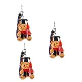 LIFKOME 3pièces Porte-clé Peluche Doctor Bear Pendentif Mignon Pour à De...