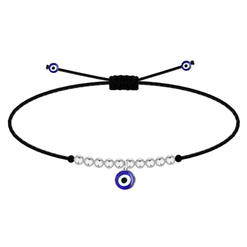 Cotigo bracelet Oeil turc en acier inoxydable ou en fil + amulettes porte-bonheur et protection contre le mauvais œil bijoux homme femme fille