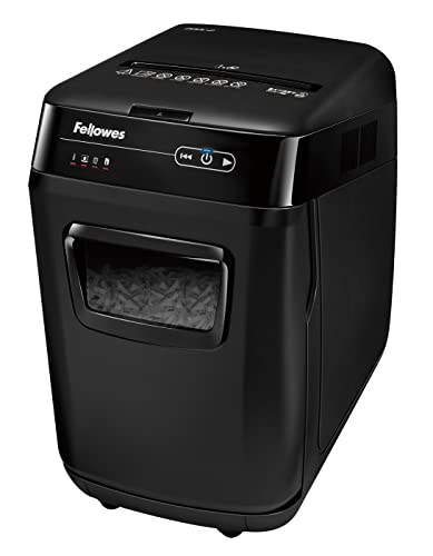 フェローズ シュレッダー 業務用 オートフィード クロスカット 200枚まとめて自動細断 ホチキス対応 200C-2-R ブラック