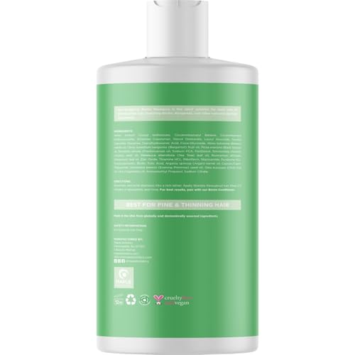 Image of Woodsy Biotin Shampoo for Thinning Hair - Volumizing Shampoo for Fine Hair with B Vitamins Rosemary Bergamot Spruce & Tea Tree Oils - Paraben Silicone and Sulfate Free Vegan Formula (16 Fl Oz)