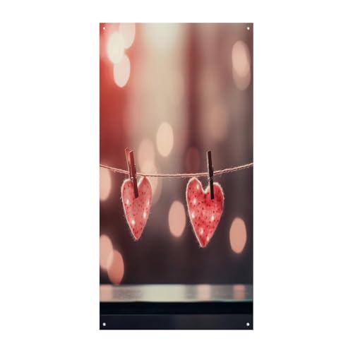 Bannière de bienvenue cœur pour une décoration de porte festive