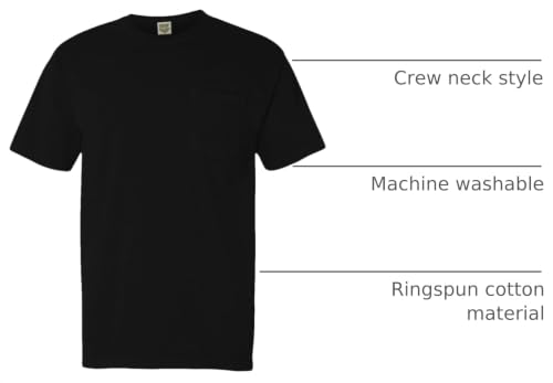 Image of Comfort Colors Men's 6.1 oz. Garment-Dyed Pocket T-Shirt (6030CC) -BLACK -M