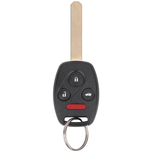 Vurkcy Keyless Entry Remote Control Uncut Car Ignition Key Fob Compatible with Honda Accord 2003-2007 Replacement for OUCG8D-380H-A 4 Button