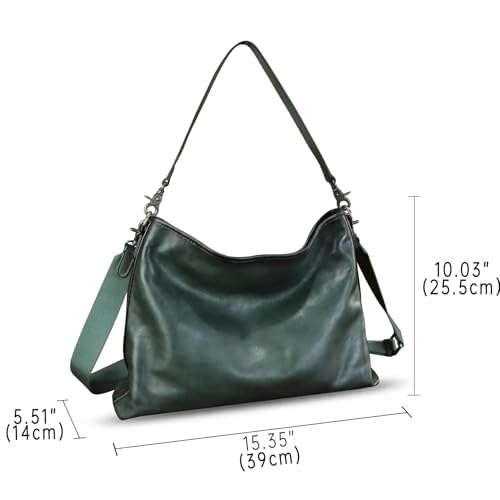 Image of Genuine Leather Hobo Bag for Women Tote Bag Vintage Handmade Shoulder Bag Crossbody Satchel Purses Pouch