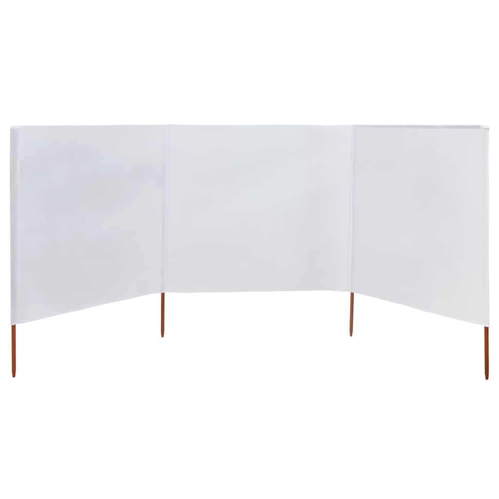 Paravientos de Playa de 3 Paneles Tela Blanco Arena 400x160 cm,Casa y jardín,Jardín,Artículos de Exterior,Sombrillas,3.98kg-47148