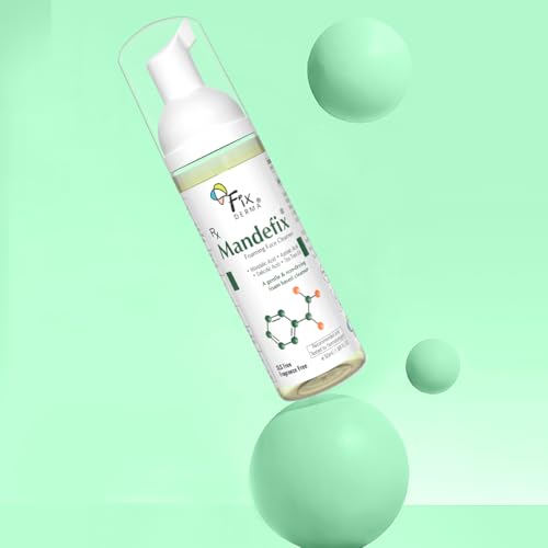 Fixderma 2% Salicylic Acid Mandefix Foaming Cleanser for Men & Women | Nondrying Cleanser, Exfoliator, Reduces Skin Ageing | Salicylic Acid Face Wash for Sensitive and Acne Prone Skin - 50ml