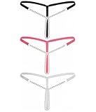 FOTN LoveSex Womens Sexy Micro Pearls G-String Lingerie Thong Panty Sexy V-String Night Lingerie Underwear (US, Alpha, One Size, Regular, Regular, 3, Pink, Black and White)