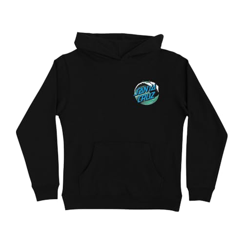 SANTA CRUZ Wave Dot P/O Hooded Midweight Sweatshirt Black Med Youth3