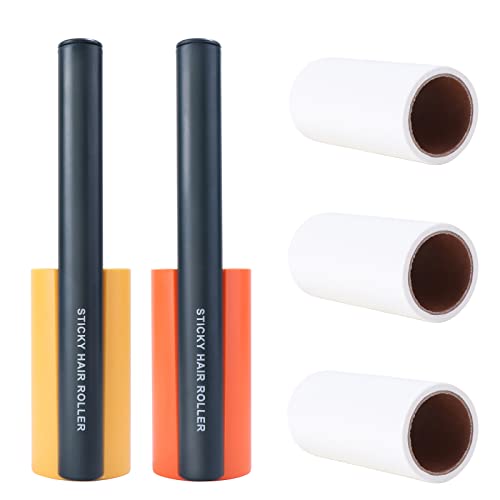 Fusselrolle Selbstreinigender Fusselentferner,Tierhaarentferner Fusselbürste,Fusselrolle Tierhaare wiederverwendbar 5 Rollen mit je 60 Blatt + 2 Abroller Cover