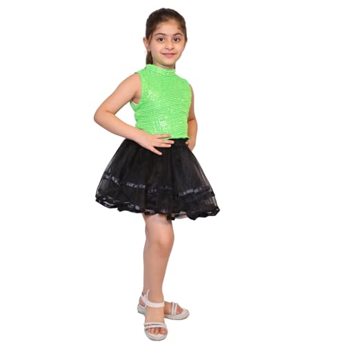 Image of Kaku Fancy Dresses Western Dance Top for Kids Halter Neck Top For Annual Function (ONLY TOP) - Skirt not included