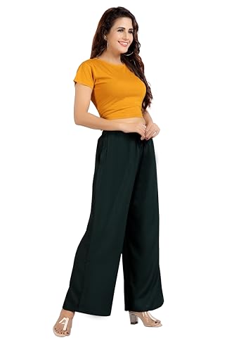 Image of BENKILS Women's Cotton Reyon Regular Fit Palazzo Pants - Available Size - M to 6XL