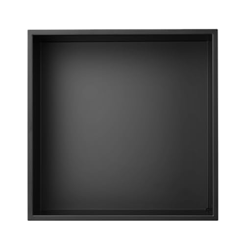 Nicchia doccia in acciaio inossidabile, Nicchia doccia da incasso in acciaio inossidabile 304, organizer for bagno, nero, diverse dimensioni(12.5x12.5x4.9in)