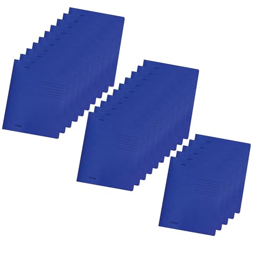 Original Falken 25er Pack Recycling-Schnellhefter DIN A4 Intensivfarbe dunkelblau. Made in Germany Blauer Engel Hefter Papphefter Kartonschnellhefter Schulhefter Pappordner Mappe Schulordner