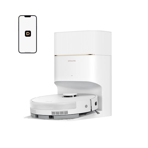 DREAME D20 Pro Plus Robot Vacuum, 13,000Pa Suction, DuoBrush for Pet Hair, Corner Cleaning, Self Emptying, LDS Navigation Laser Avoidance, Vacuum Mop, Hard Floors&Carpets, 5,200mAh Battery White by DREAME - Used condition - US$300.92
