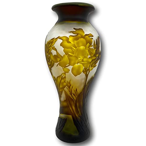 Vase Replika nach Galle Gallé Glasvase Glas Antik-Jugendstil-Stil Kopie c8 Vase Replika nach Galle Gallé Glasvase Glas Antik-Jugendstil-Stil Kopie c8