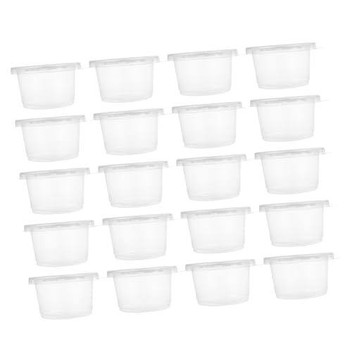 KOCKSHION Porridge Soup Holder 100pcs Disposable Soup Cups Leakproof Transparent for Home Buffet