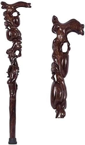 木製ウォーキングステッキ男性用杖女性用杖ウォーカー高齢者用木製松葉杖、大人用松葉杖、美しい外観、耐久性のある素材、歩行器ウォーカー、