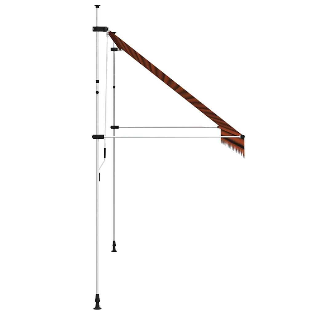 Chowany baldachim 350 cm Pomarańczowy Brązowy