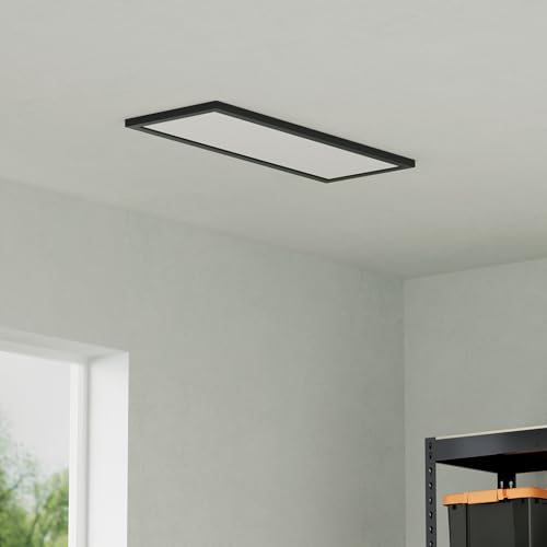 Image of AIKVSXER 4 Pack 1x4 LED Flat Panel Light Surface Mount Black, 5500LM 50W
