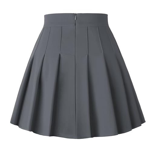 Dressever Women's Pleated Skirts Mini Skater Basic Skirt High Waist Tennis Skirt School Uniform Cheerleader Skirts2