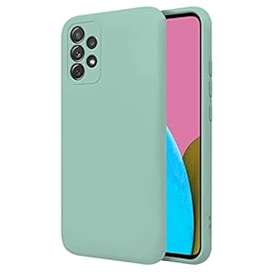 TBOC Hoesje Compatibel met Samsung Galaxy A72 – A72 5G [6.7″]-Harde Hoesje [Turkoois] Premium Vloeistof Siliconen[Zachte aanraking]Binnenvoering van microvezel[Beschermt de camera]Antislipbestendi