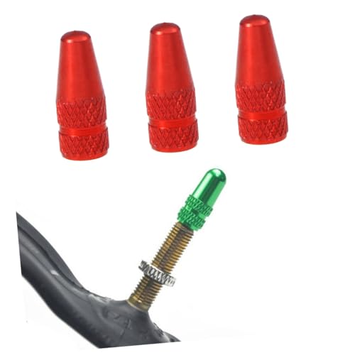 6 unidades de tapones rojos para válvulas de bicicleta en aleación de aluminio, tapas antiherrumbre y selladoras para válvulas francesas, aptos para bicicletas de montaña, carretera e híbridas miniatura 6
