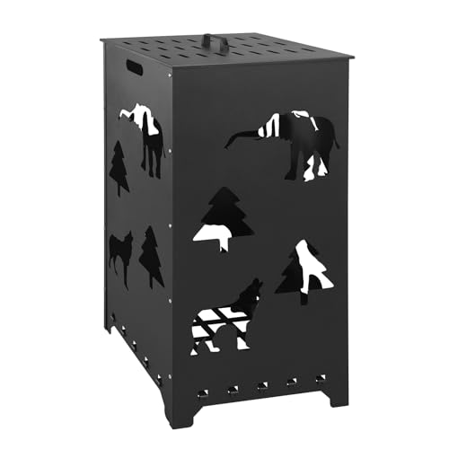 Kodom BURN BARREL 22X22X45 Inch Burn Cage Carbon Steel Burn Drum Garden Waste Cage Incinerator Barrel With Handle For Paper Leaf Trash Wood Backyard Bonfire thumb #8