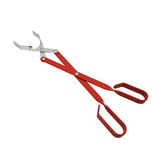 KAMaster Grill Scissors Tongs Heavy Duty Barbecue Grill Tong Grill Set BBQ Accessories Extra Light and Long Kitchen Tongs Barbecue Tool Grill Accessories, Grill Tools for Food with Red Handle