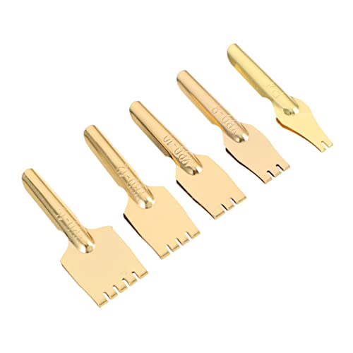 ARTIBETTER 5pcs Brass Pen Nibs Vintage Calligraphy Pens Set Smooth Writing Easy to Install Great for Artists Students