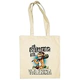 Diver Bebé Bolsa de tela frase el primero del Valencia para hincha de su equipo de fútbol - Beige, 38 x 42 cm