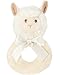 Bearington Baby Lil' Alma Plush Stuffed Animal Llama Soft Ring Rattle, 5.5 inches