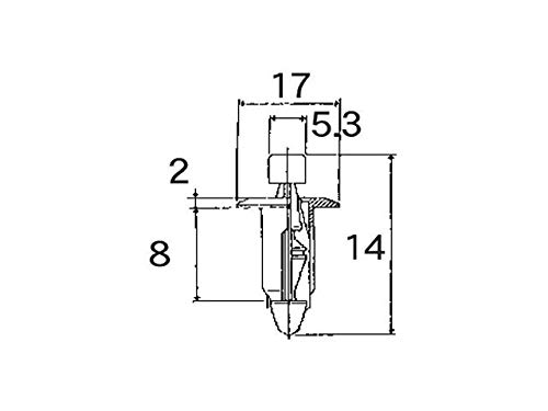 ボストン (VOSTON) 自動車用部品 プッシュリベット 黒色 1袋10個入り BC5123