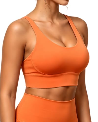 Image of Grace Form Strappy Sports Bra for Women Padded Push Up Sport Bra Athletic Running Workout Bra Yoga Bra