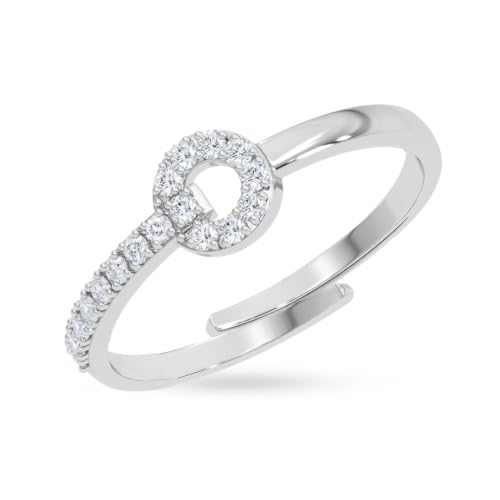 Image of Clara 925 Sterling Silver Minimal Adjustable Ring for Women Platinum Plated | Rakhi Rakshabandhan Gift for Sister Bhabhi Daily Wear | Gift for Women and Girls
