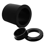 LOORGVEL Outdoor Sonnenschirm Lochring und Keil Set aus Rutschfestem Schwarzem Gummi Praktische...