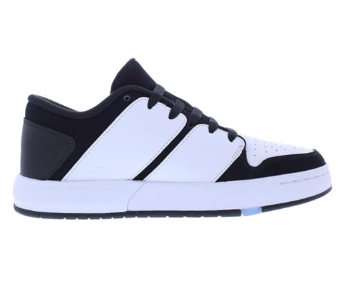 Jordan Nu Retro 1 Low Big Kids' Shoes (FB4412-100, White/White/Black) Size 6.52