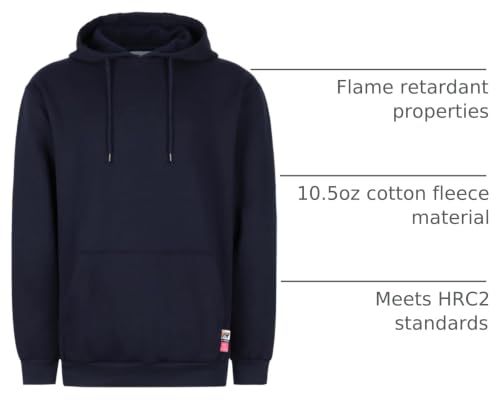 Image of VATRENUS FR Hoodies for Men Pullover 10.5oz Cotton Fleece Flame Resistant Jacket Fire Retardant Welding Sweatshirts
