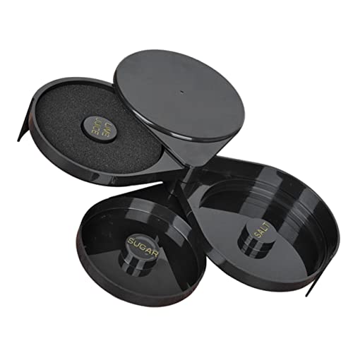 FUNOMOCYA Margarita Salt Side Box Tier Rotating Cocktail Salt Box Easy Access Storage Case