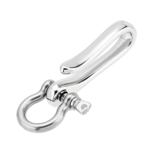 PandaHall Schlüsselanhänger Haken, Messing Solide U-Form Haken D-Ring Anker Schäkel Verschlüsse Schlüsselschnalle Gürtel Brieftasche Clip Halter Für Brieftasche, Schlüsselanhänger, Abzeichen