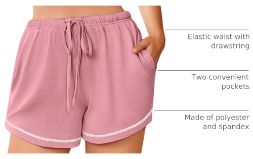 Image of Ekouaer Pajama Shorts for Women 2026 Soft Sleep Shorts Casual Lounge Shorts Comfy Pj Bottoms with Pockets