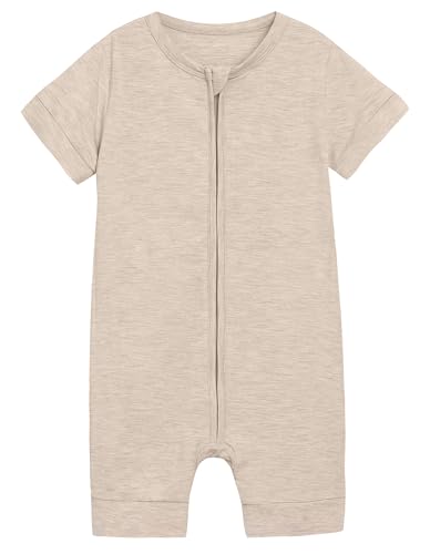 Image of BambooBud Baby Boys Girls Rompers Jumpsuits Toddler Short Sleeve Infant Sleep and Play Romper Viscose from Bamboo Pajamas