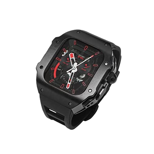 UMCNVV メタルケースシリコンストラップ Apple Watch Ultra 49mm 修正キット商務高級バンド iWatch シリーズ 49mm DIY Mod キット(A)