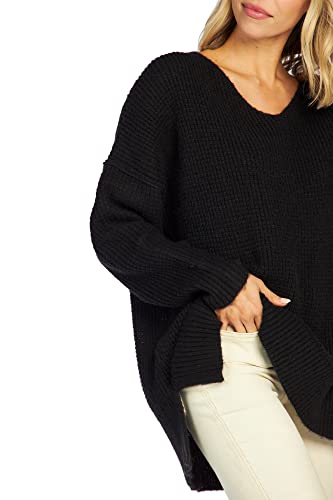 Image of Mud Pie Women's Mud Pie Avalon Womens Waffle Oversized Sweater