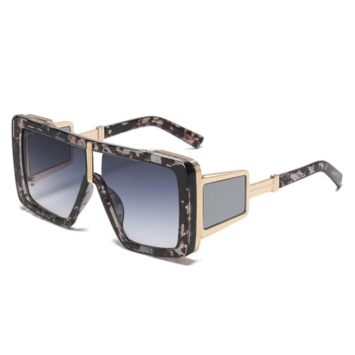 Lunettes de soleil carrées surdimensionnées rétro classiques pour femmes et hommes