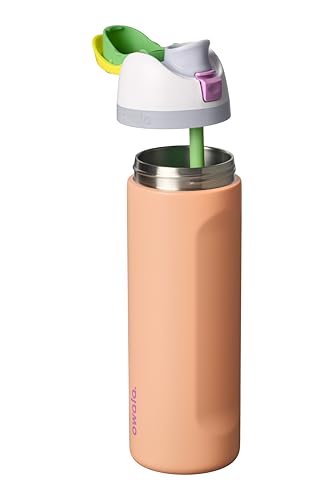 Image of Owala FreeSip Insulated Stainless Steel Water Bottle with Straw, BPA-Free Sports Water Bottle, Great for Travel, 24 Oz, Peachy Keen