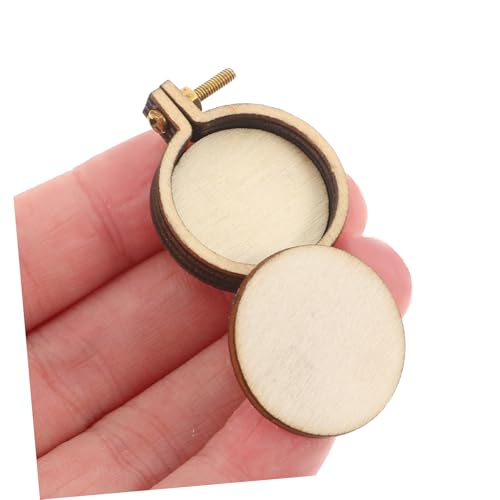 Mini aros de bordado de madera pulida pequeños marcos de alta densidad 7