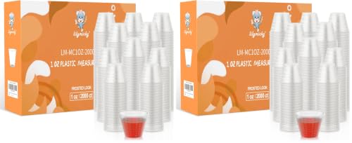 Image of Lilymicky 2000 Count 1 oz Disposable Medicine Cups, 1 oz Plastic Med Cups For Mixed Pills, Medication Measuring, Resin Mixing (Pack of 2)