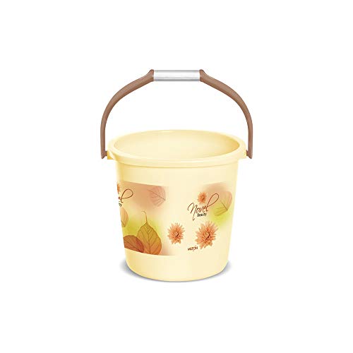 Image of Milton Elegance Square Designer Floral Print Plastic Bucket, 25 litres, Medium