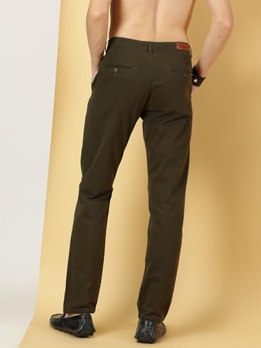 Image of Thomas Scott Men's | Solid | Light Weight | Breathable Fabric | 4 Pockets | Mid Rise | Slim Fit | 100% Cotton | Button Waist | Chino Trouser | Pants